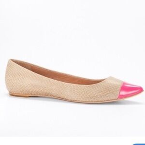 Lauren Ralph Lauren Red and Beige Flats